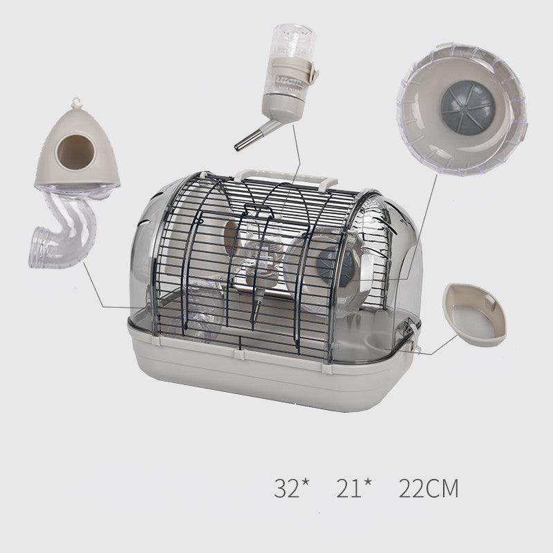 Japanese Elegance: Transparent Base Luxury Hamster Cage-3