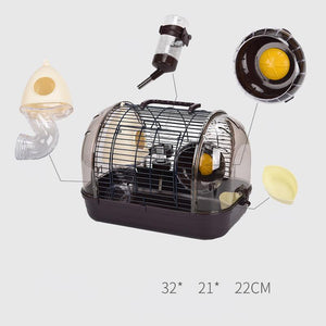 Japanese Elegance: Transparent Base Luxury Hamster Cage-6