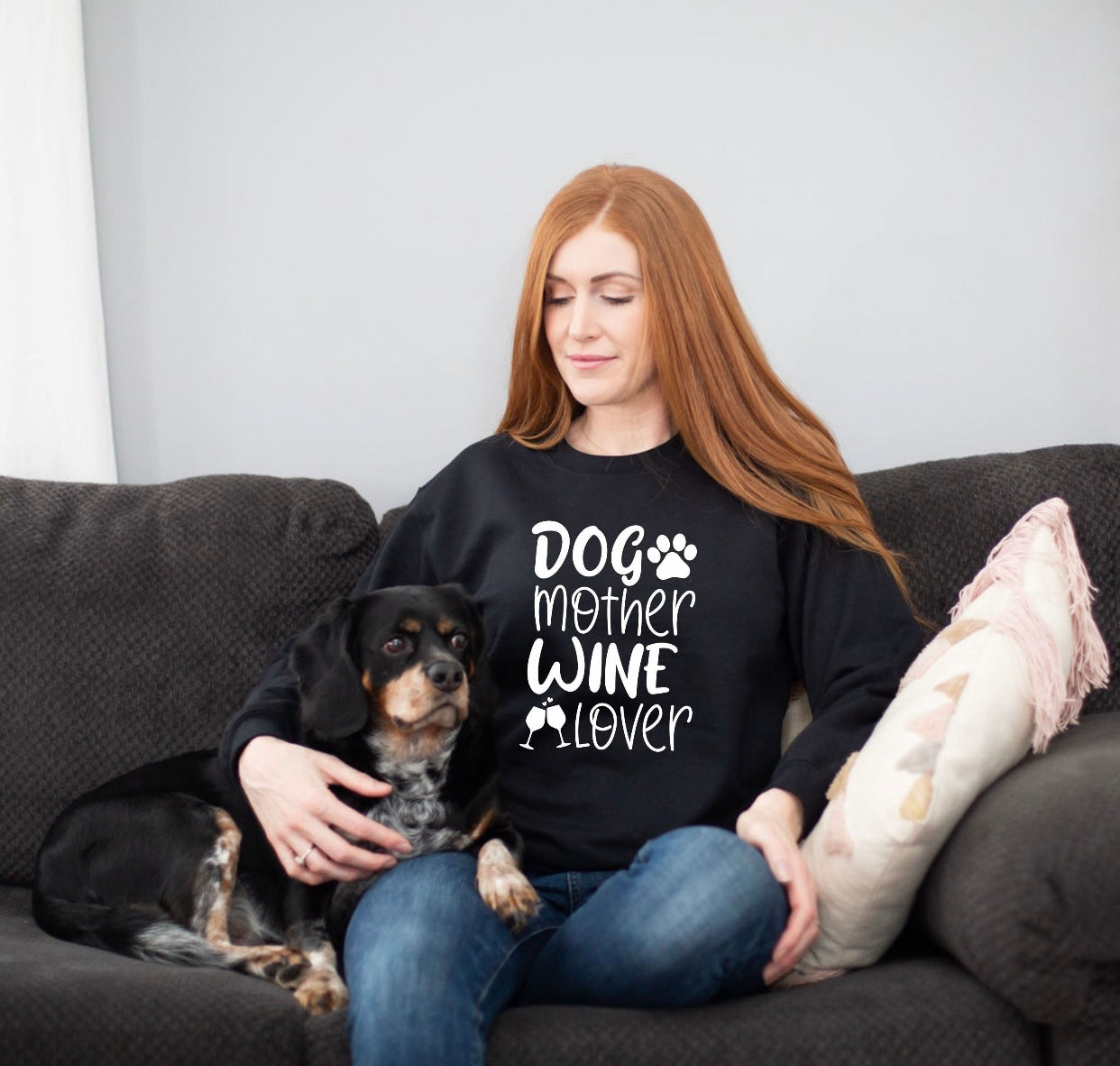 Dogs Mother Wine Lover Sweater - Fur Mama Sweatshirt Gift For Dog Lover Dog Mom Shirt - Dog Mom Sweater - Dog Mom Gift - Dog Lover-3