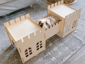 Premium Eco-Friendly Rabbit Castle: Assembled Detachable Wooden House For Rabbits And Guinea Pigs-6