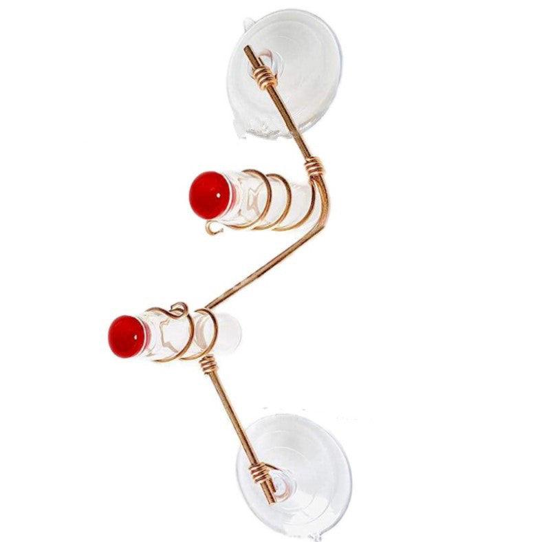 Copper Wire Hummingbird Feeder Kit: Handmade Garden Bird Feeder With Suction Cups-2