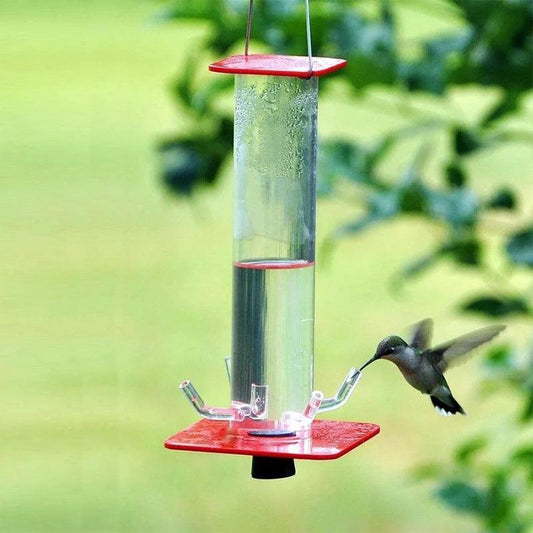 The Enchanting Nectar Haven - Hanging Cylindrical Hummingbird Feeder-0