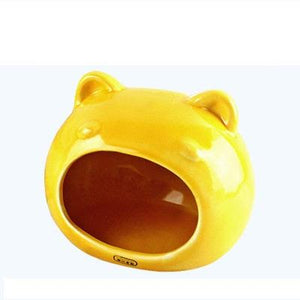 Cozy Ceramic Hamster Hideout: Smallhouse Hamster House Sleeping Nest-7