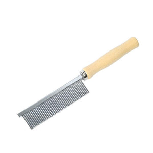 The Fur-Friendly Pet Grooming Wonder: The Purrfectly Smooth Wooden Handle Open-Knot Comb-0