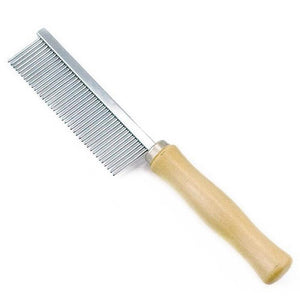 The Fur-Friendly Pet Grooming Wonder: The Purrfectly Smooth Wooden Handle Open-Knot Comb-4