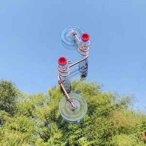 Copper Wire Hummingbird Feeder Kit: Handmade Garden Bird Feeder With Suction Cups-1