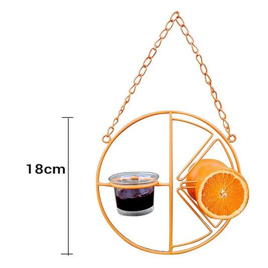 Outdoor Oasis Bird Haven: Vibrant Orange Bird Feeder And Water Station-1