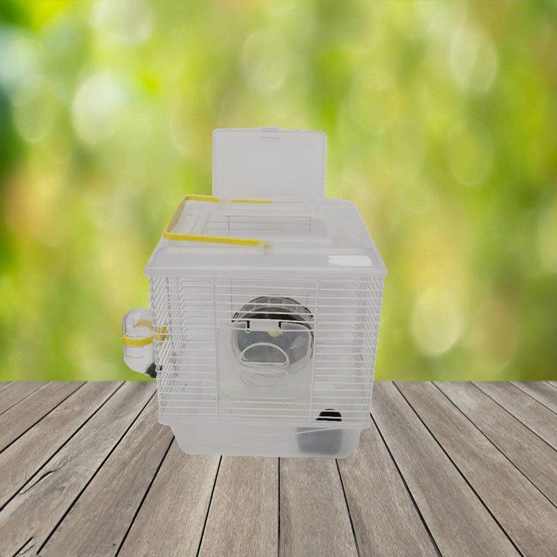 Golden Silk Bear Hamster Palace: Portable Cage With Heightened Plastic Cover And Transparent Crystal Small Garden-2