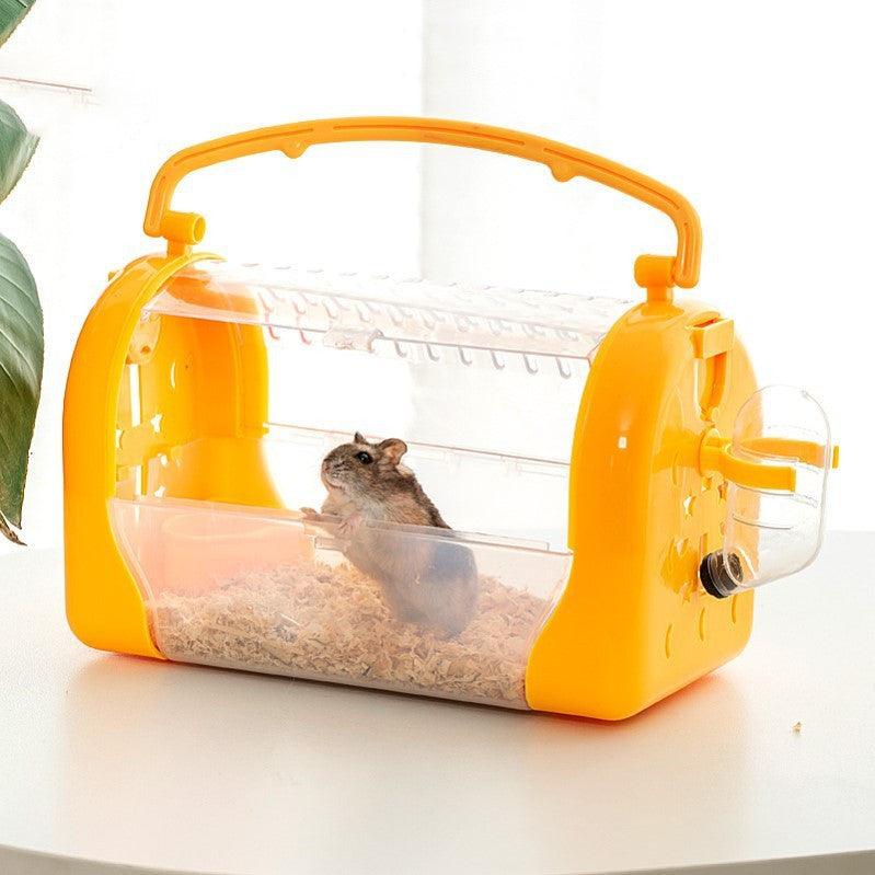 Transparent Portable Hamster Travel Cage-0