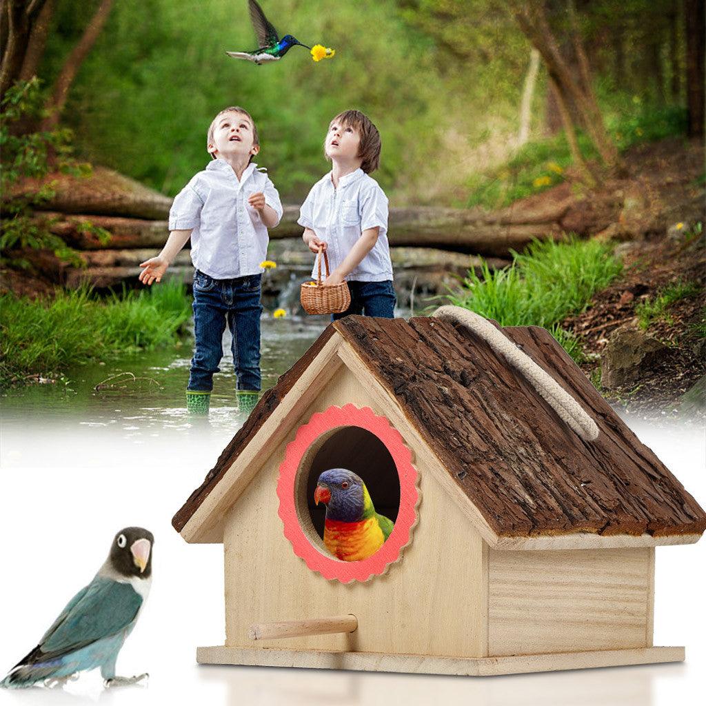 Outdoor Tree Parrot Breeding Box - A Natural Haven For Your Feathered Friends-0