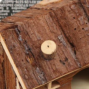 Rustic Woodland Retreat: Skimmed Fir Bark Hamster House-1