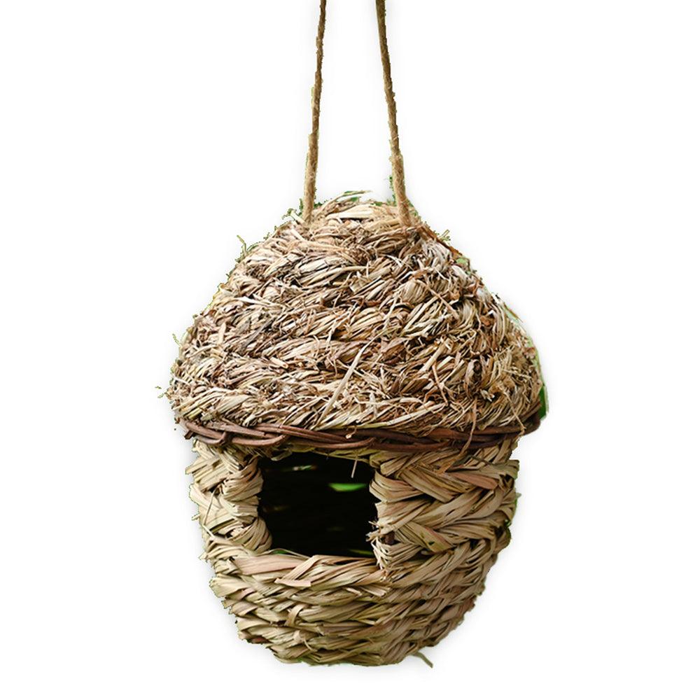 Hand-Woven Grass Haven: A Safe And Cozy Retreat For Birds-5