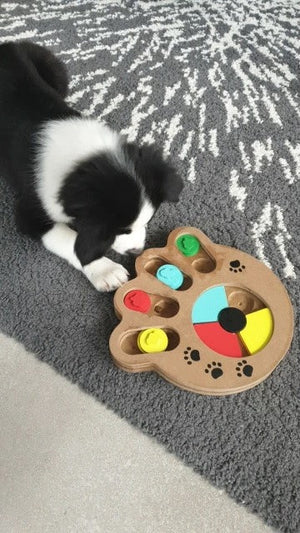 Wood Puzzle Toys Increase IQ Interactive Slow Dispensing Feeder Pet Cat Puppy Training Games FeedingFeeding Food Intelligence Toy-2