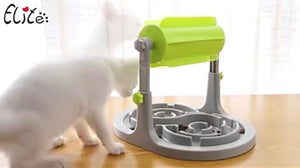 Interactive Pet Food Bowl Puppy Slow Feeder Puzzle Toy Feed For Dog Kitten Cat IQ Training Automatic Game Educational Adjustable-3