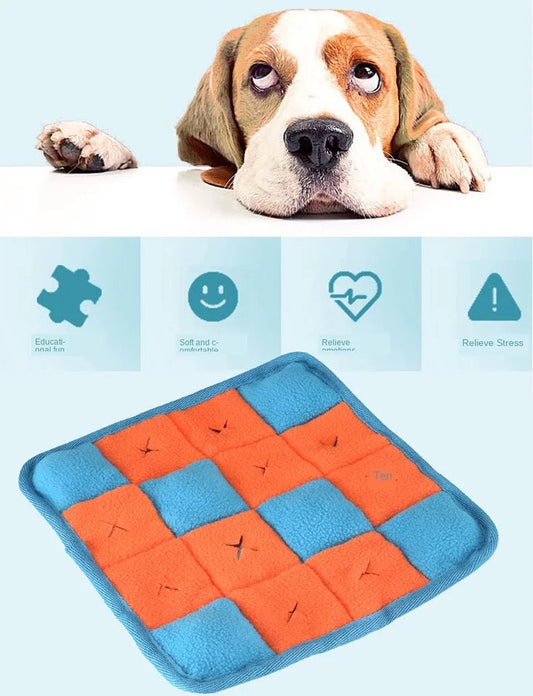 Pets Toy Bite Resistant Sound Puzzle Jigsaw Grain Double-sided Flannel Machine Washable Suction Pad Pet Supplies Squeak Toys-0