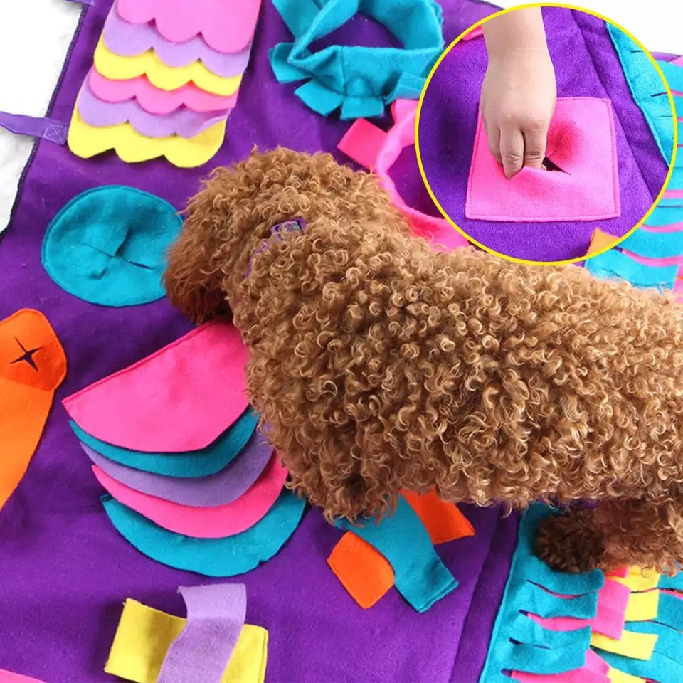 Pets Puzzle Toys Increase IQ Snuffle Mat Slow Dispensing Feeder Pet Cat Pup Training Games FeedingFeeding Food Intelligence Toy-0