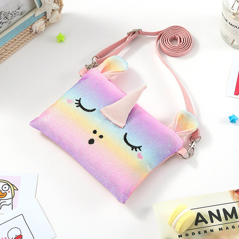 HOT SALE Own Design Unicorn Girls Bag - Cross Body Bag-3