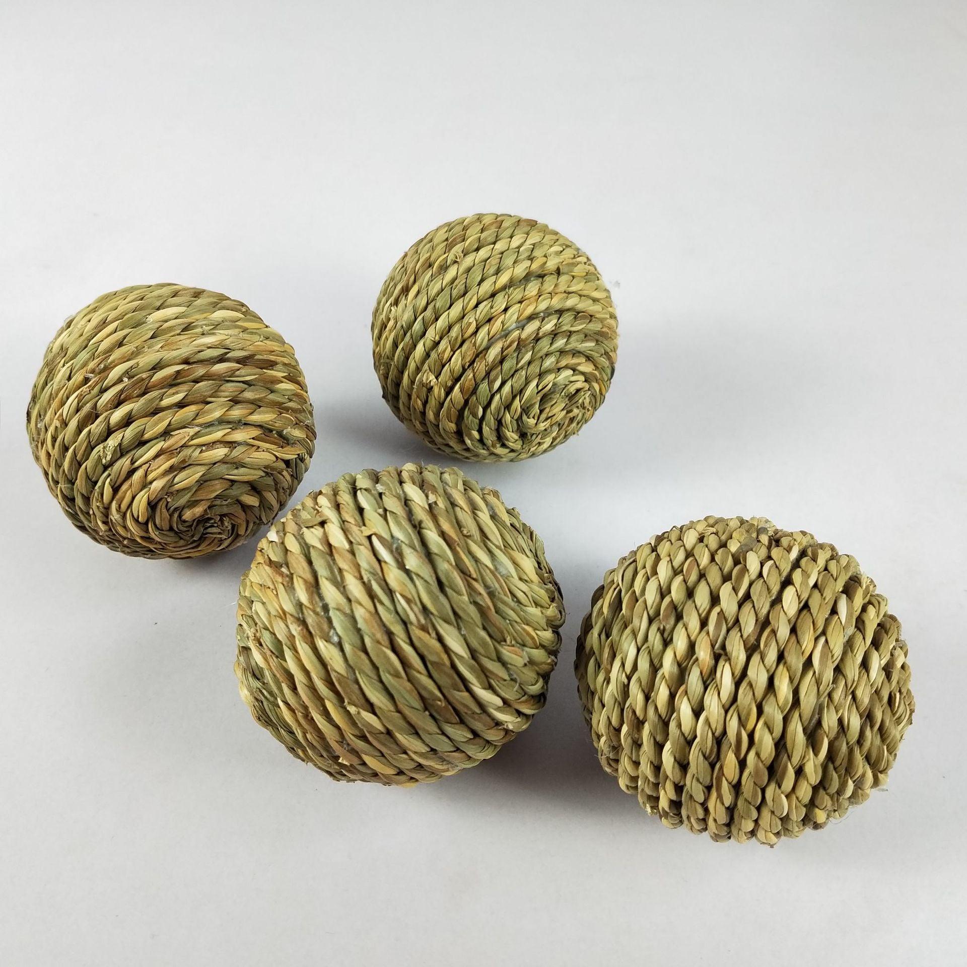 Pet Natural Straw Rope Ball For Hamsters, Rabbits, And Parrots-4