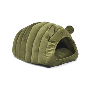 Comfy Cat Cave Igloo Round Nest Green L-0