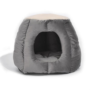 Cat Castle Igloo Round Nest Cave Grey L-0