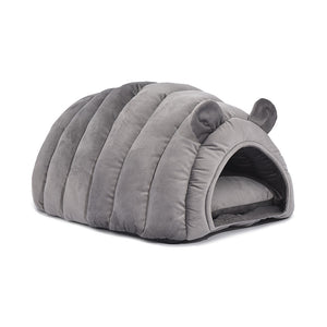 Comfy Cat Cave Igloo Round Nest Grey L-0