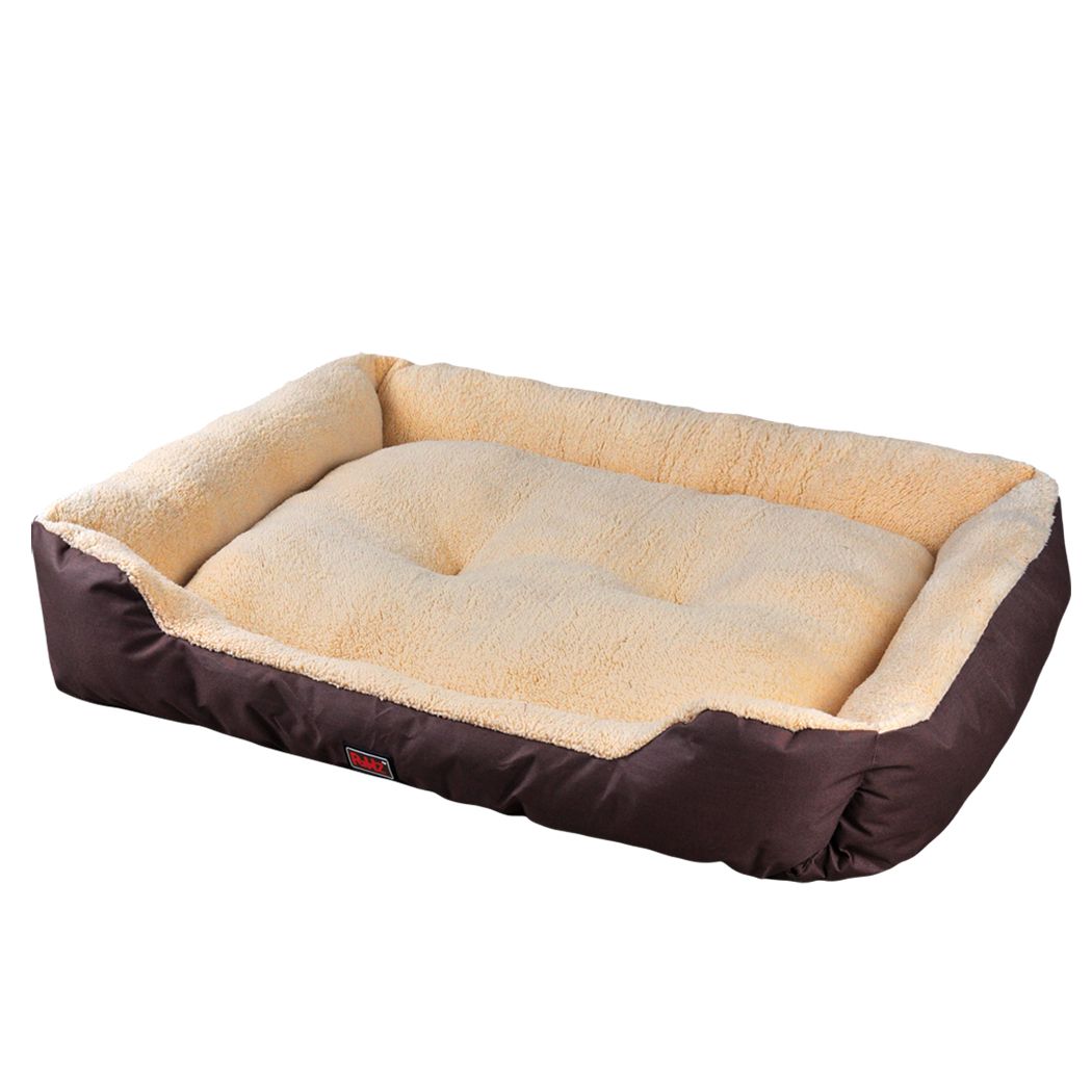 Deluxe Soft Cushion Washable Pet Bed - Warm Brown-0