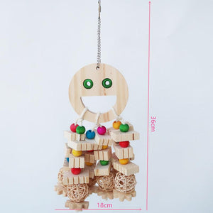 Wooden Birdie Bonanza Parrot Toy Set-3