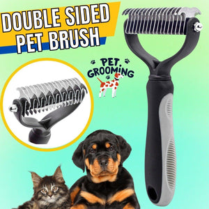 Professional Pet Grooming Tool 2 Sided Undercoat Dog Cat Shedding Comb Brush Pet-2