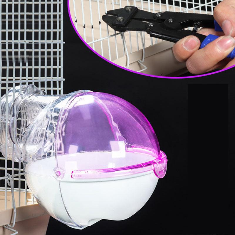 The Crystal Clear Hamster Spa: External Bathroom Cage-0