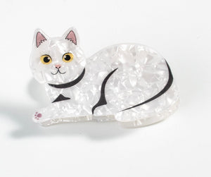 PAWSOME PETS NEW YORK Hand-painted Cat Large Claw Hair Clip #1 | Eco-Friendly-0