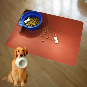 Silicone Pet Feeding Pad Waterproof Dog Placemat Spillproof Food Mat 40*30cm Pets Puppy Cat Non Slip Bowl Mat Pet Supplies-1