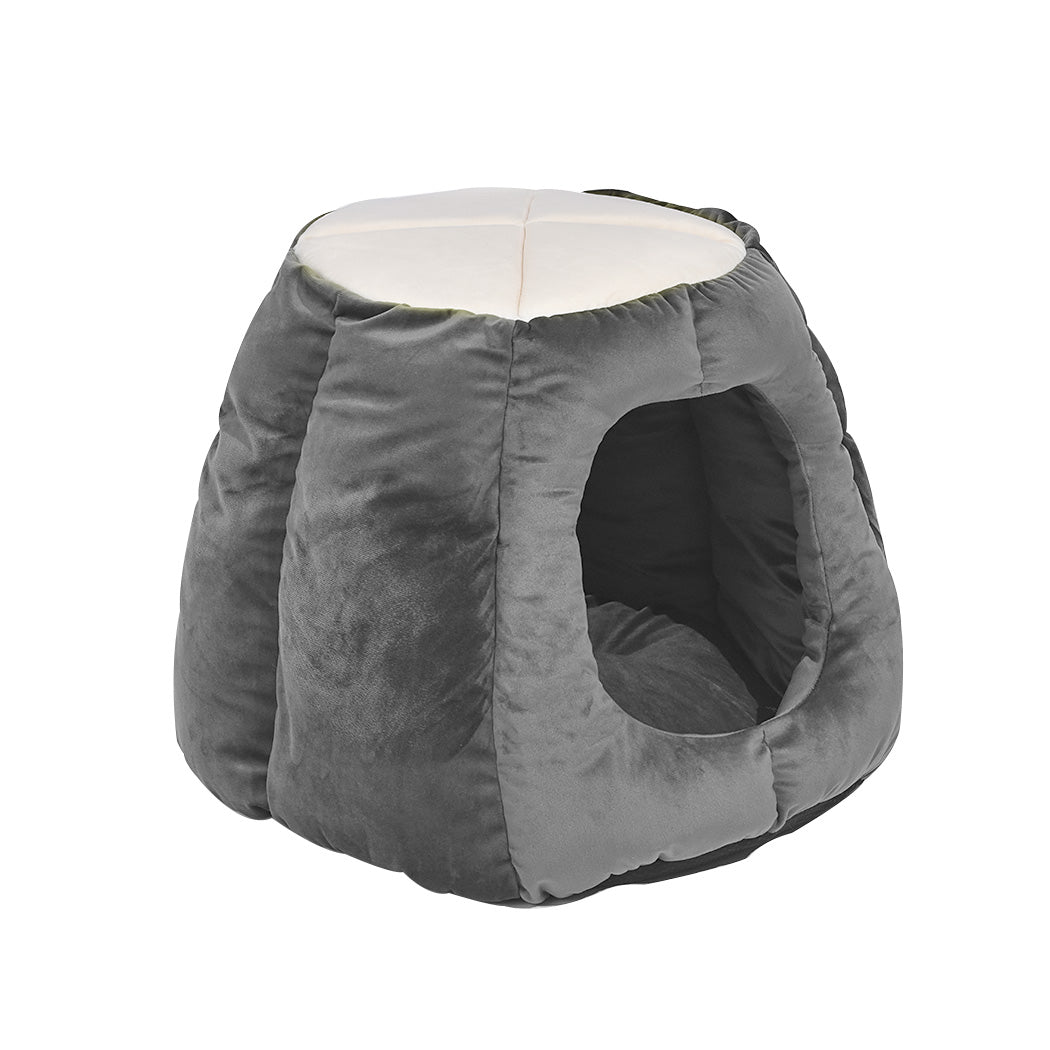 Cat Castle Igloo Round Nest Cave Grey L-1