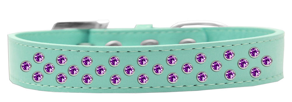 Dog, Puppy & Pet Fashion  Collar, "Purple Crystal Rimsets Sprinkles"-5