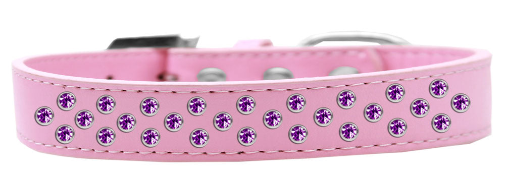 Dog, Puppy & Pet Fashion  Collar, "Purple Crystal Rimsets Sprinkles"-6