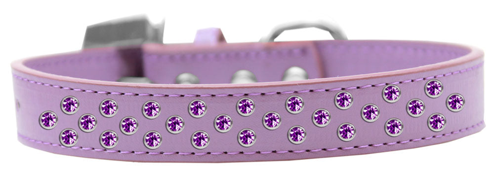 Dog, Puppy & Pet Fashion  Collar, "Purple Crystal Rimsets Sprinkles"-7