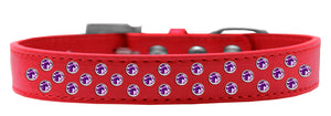 Dog, Puppy & Pet Fashion  Collar, "Purple Crystal Rimsets Sprinkles"-8