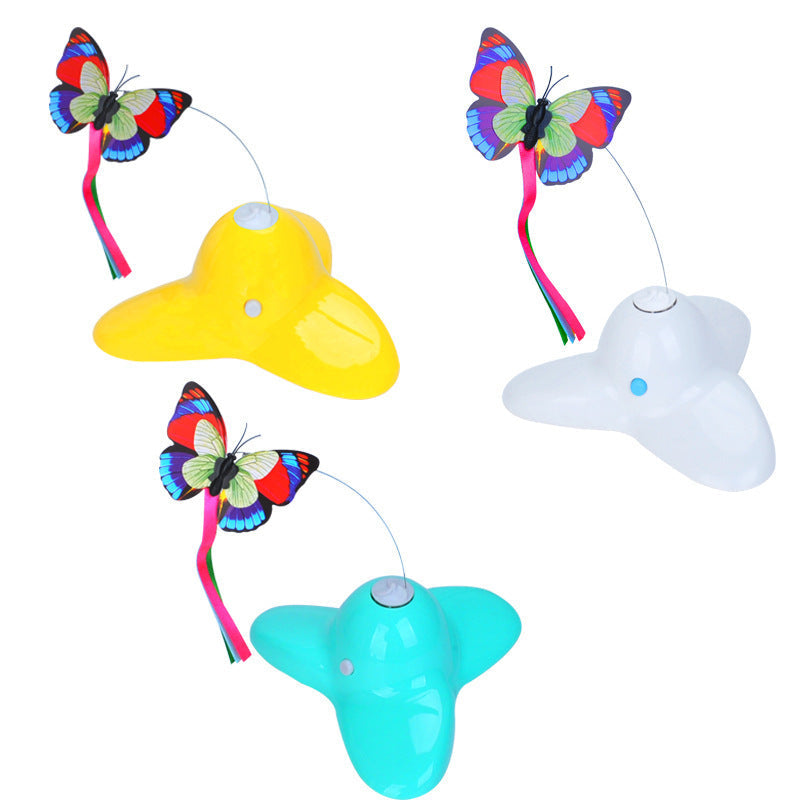 Electric rotating butterfly cat toy-1