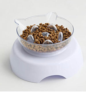 Orthopedic Cat Bowl & Slow Feeder 2-in-1 [Anti-Vomiting]-3