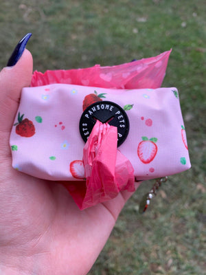 WASTE BAG HOLDER-Strawberry-1