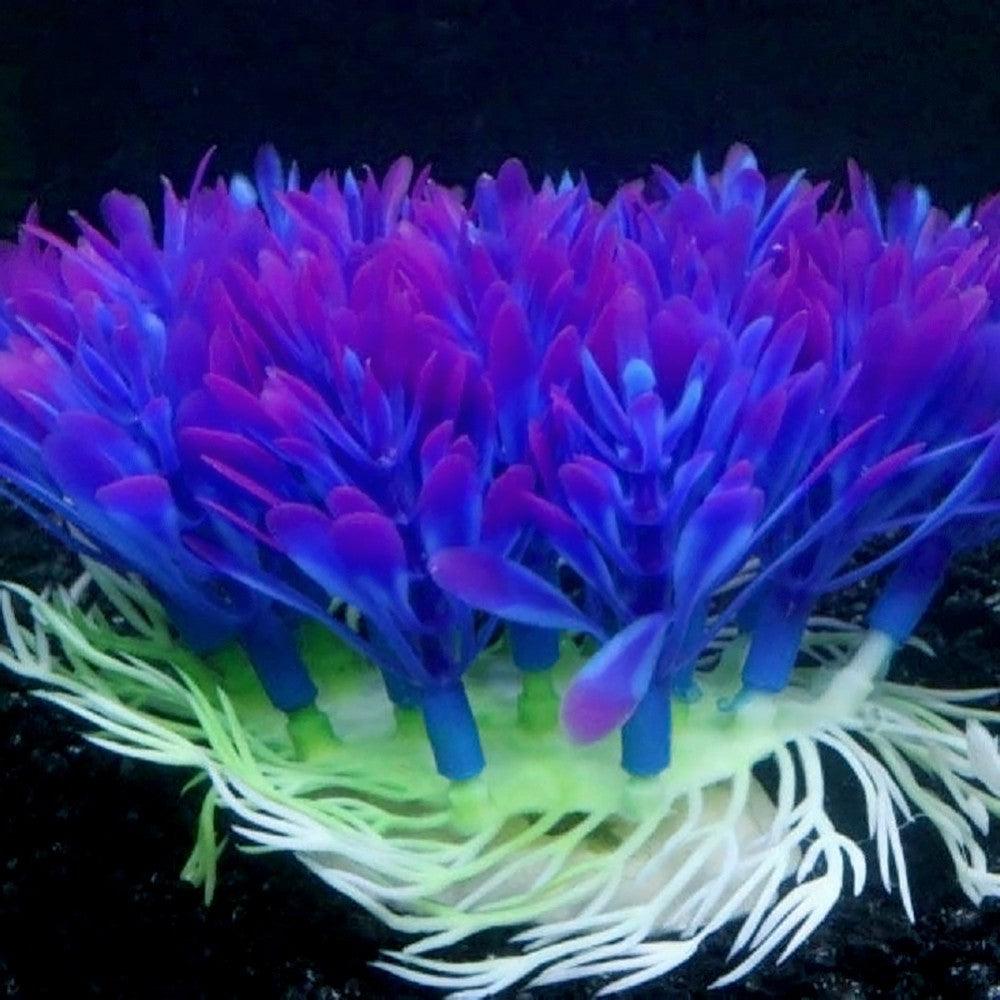 Vibrant Purple Round Grass Aquarium Decor-4