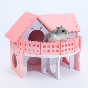 Cozy Woodland Retreat: Cute And Colorful Hamster Sleeping Nest-4