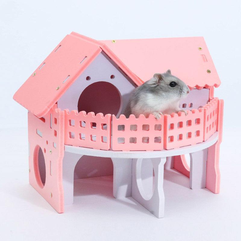 Cozy Woodland Retreat: Cute And Colorful Hamster Sleeping Nest-4