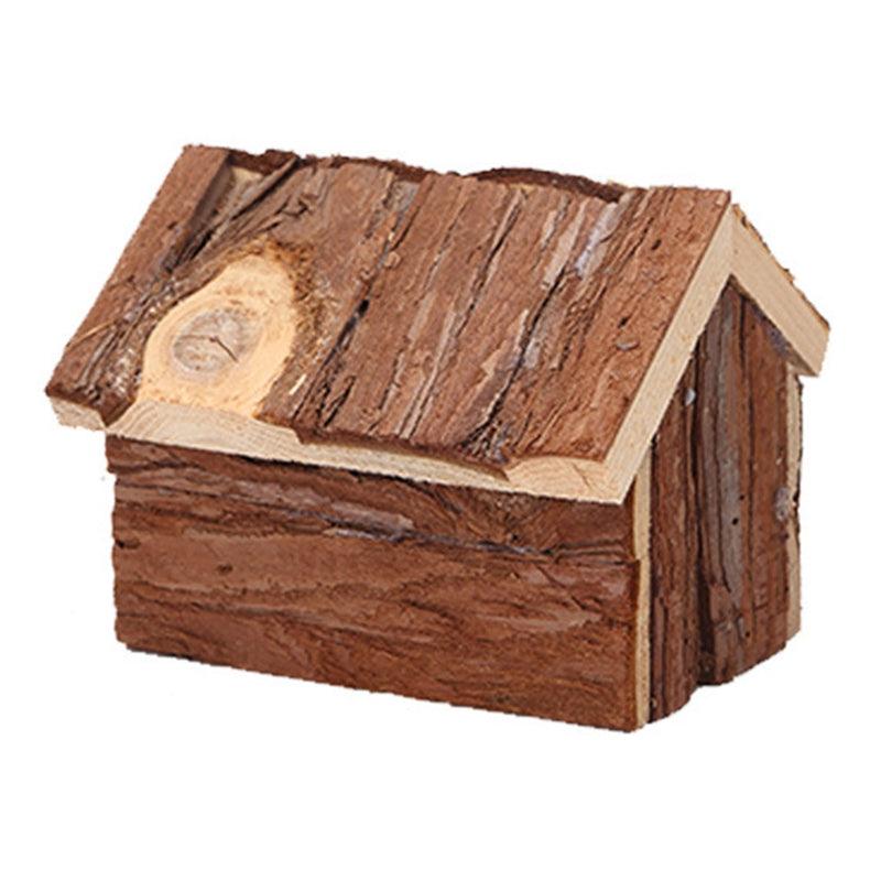 Rustic Woodland Retreat: Skimmed Fir Bark Hamster House-3