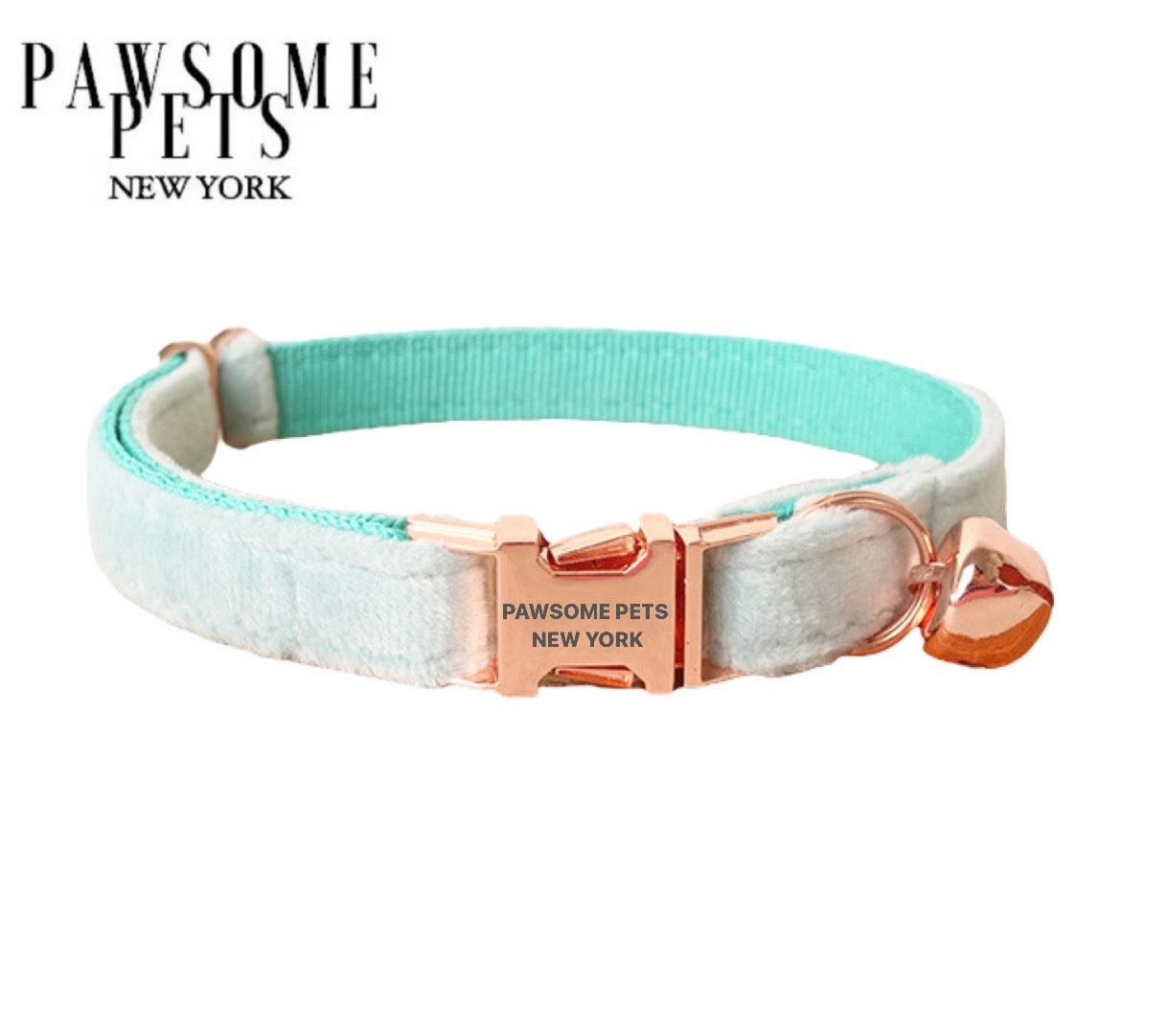 SMALL SIZE DOG & CAT COLLAR - MINT GREEN MARSHMALLOW-0