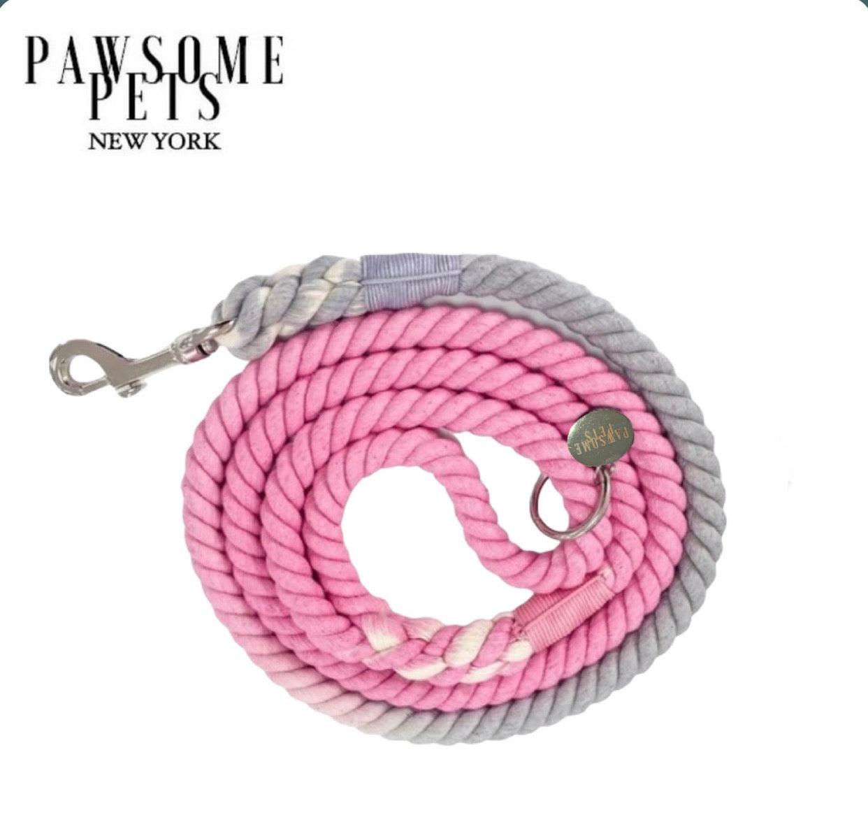 ROPE LEASH -  OMBRE GREY PINK-0