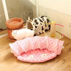 [SALE] Soft Cat Tunnel With Bed Mat-2