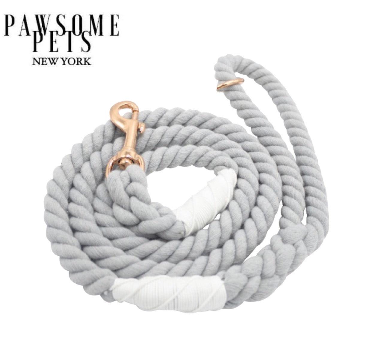 ROPE LEASH - LIGHT GREY-0