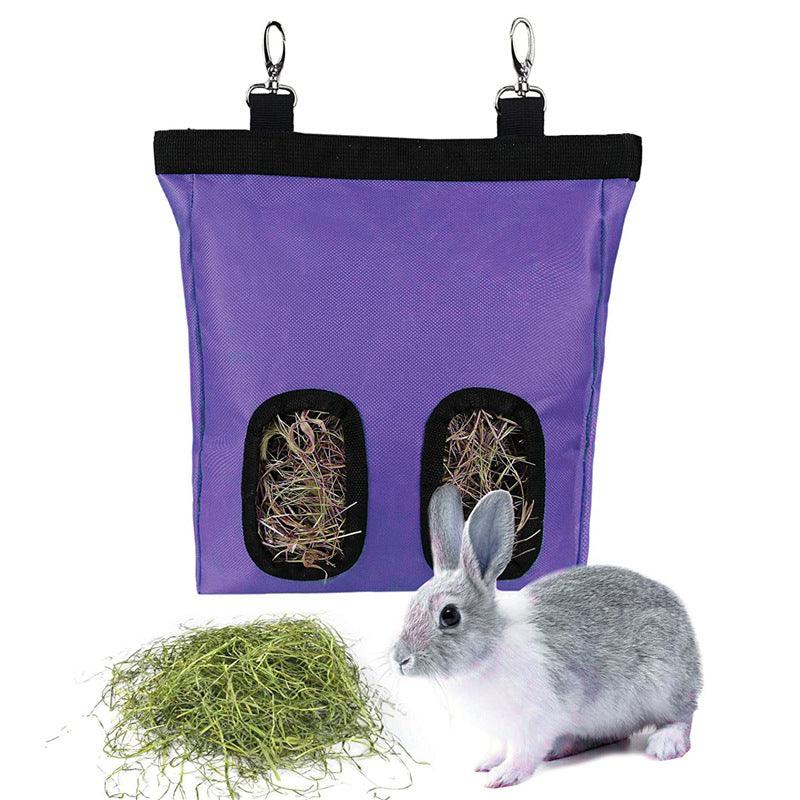 Hanging Pet Hay Feeder Bag - Convenient And Stylish Solution For Rabbits, Guinea Pigs, And Chinchillas-8