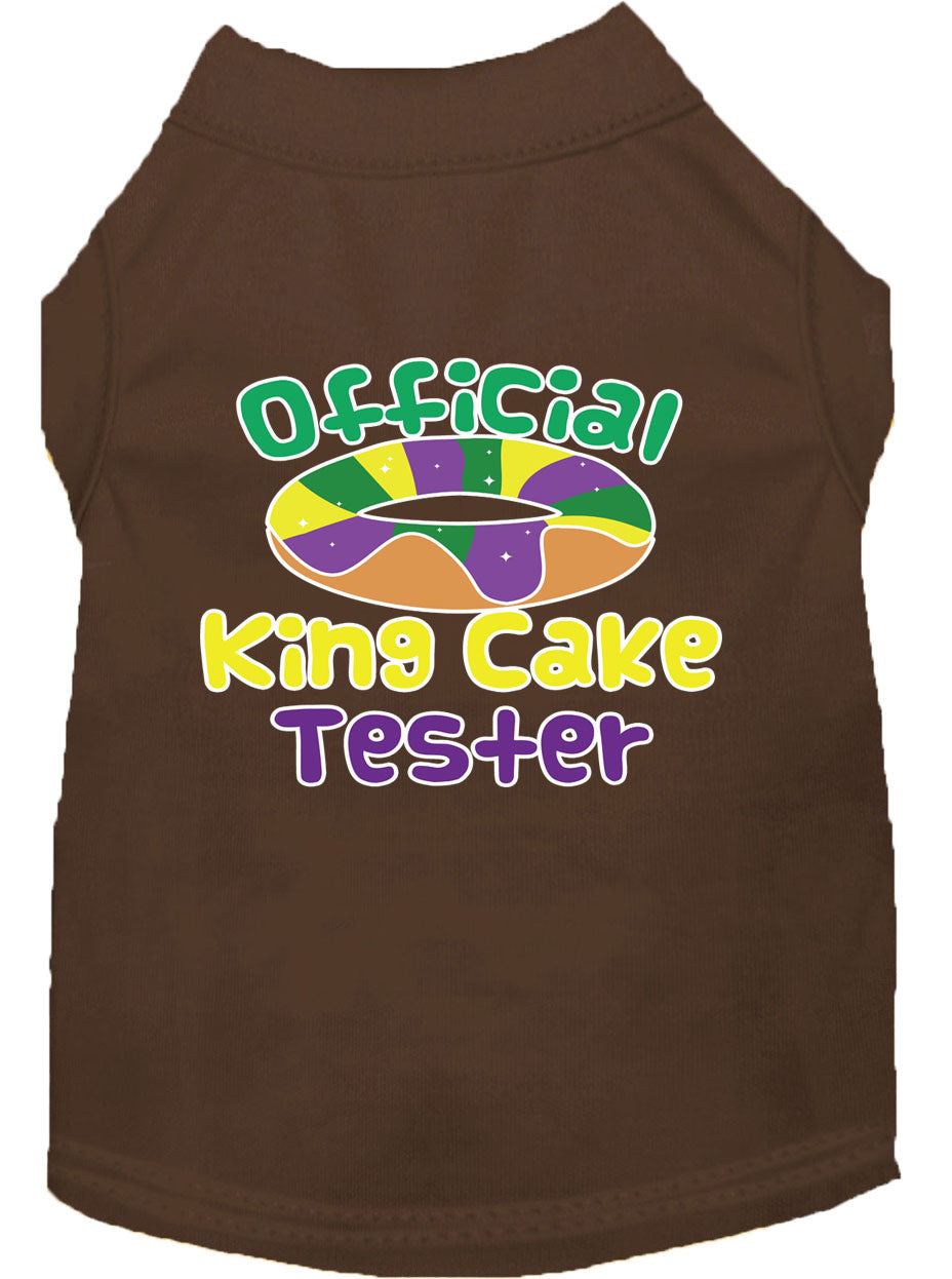 Pet Dog & Cat Shirt Screen Printed, "King Cake Tester"-14