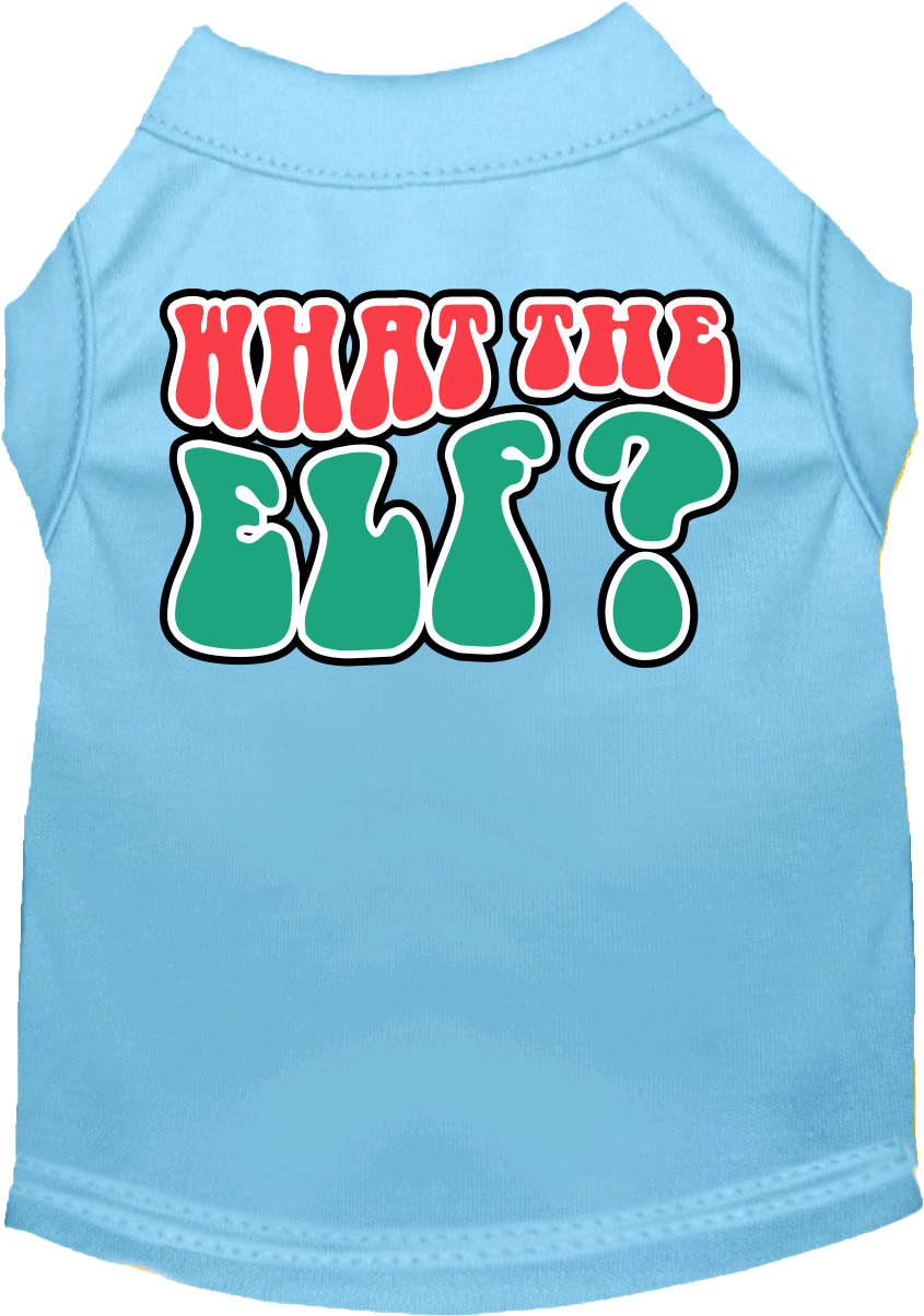 Christmas Pet Dog and Cat Shirt Screen Printed, "What The Elf"-5